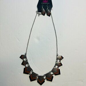 Black and Orange Paparazzi Jewelry Set